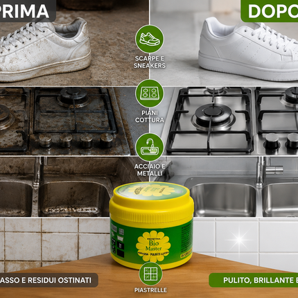 Crema Bio Master Ecologica – Crema Sgrassante Multiuso per Scarpe, Casa e Superfici