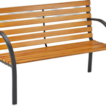 Cecaro Group - Panchina da Giardino 2 Posti in Acciaio e Legno per Esterno
