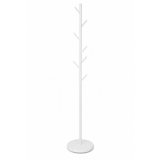 Appendiabiti da terra 177 cm in alluminio con 7 ganci e base rotonda