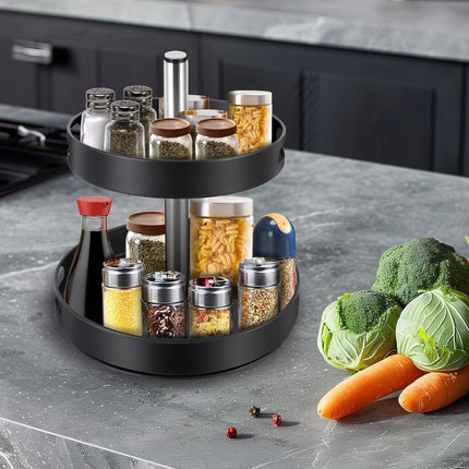 Organizzatore Spezie 2 Livelli Girevole 360°