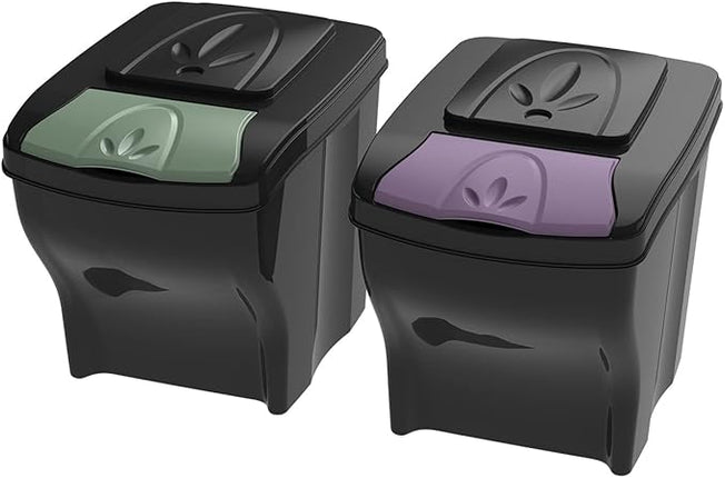 Pattumiera Poker Office Set 2X20LT, Plastica - Bama