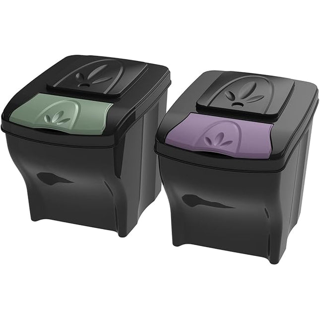 Pattumiera Poker Office Set 2X20LT, Plastica - Bama