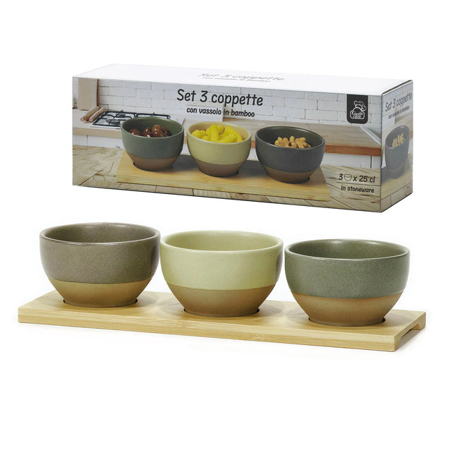Set 3 Ciotole in Stoneware