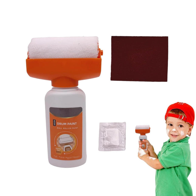 Pennello a rullo piccolo 2 in 1 – Mini rullo portatile per pittura (500 ml)