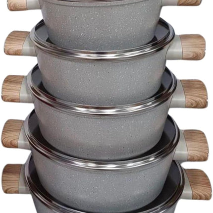Set Pentole 10 Pezzi Antiaderenti