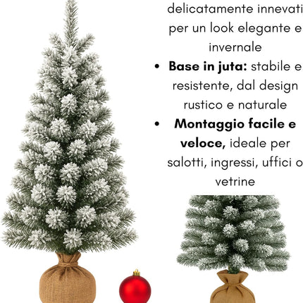 Albero di Natale Artificiale Innevato 90 cm