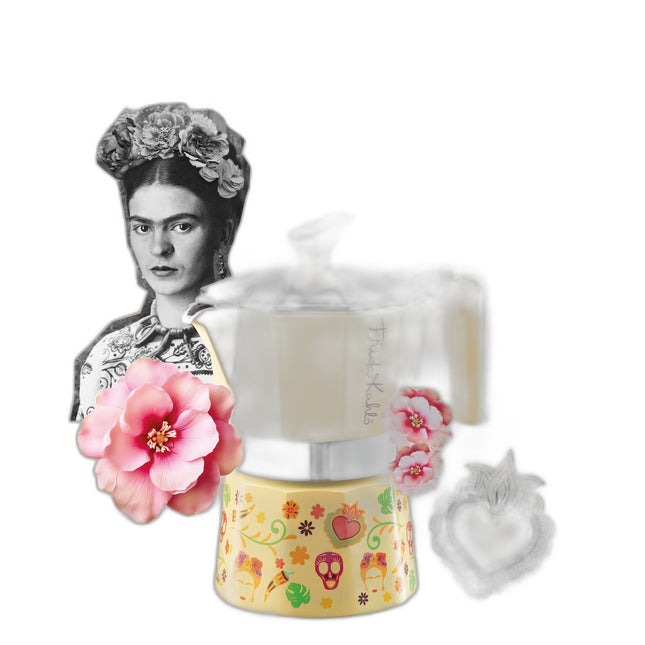 Caffettiera Frida Kahlo 1, 2, 3, 6 Tazze (Colori Assortiti) – Pedrini
