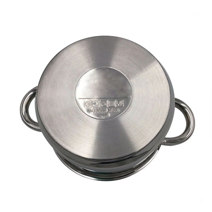 Set pentole 5pz induzione batteria casseruole inox triplo fondo 12 a 20 cm