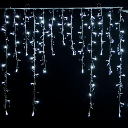 Tenda Luminosa Natalizia 3mt x 70 x 30cm flash bianco freddo prolungabile 100led