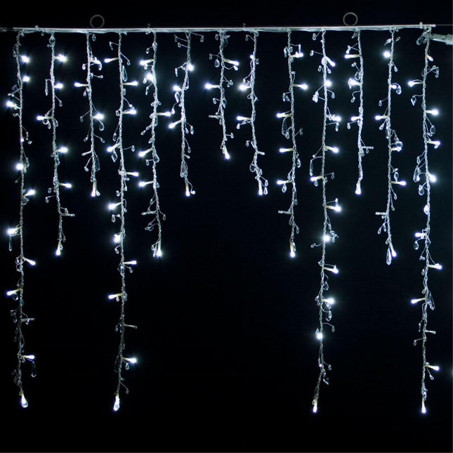 Tenda Luminosa Natalizia 3mt x 70 x 30cm flash bianco freddo prolungabile 100led