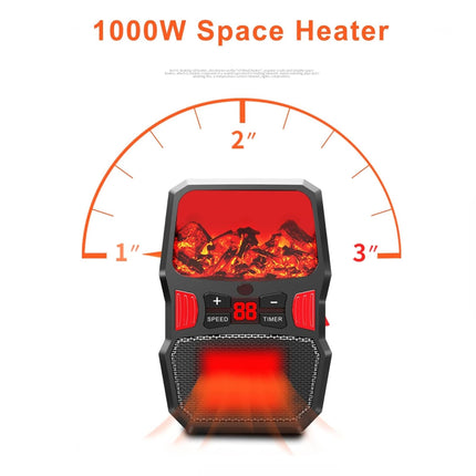 Termoventilatore Elettrico 1000W Riscaldamento  per Casa e Ufficio