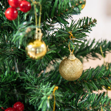 Albero di Natale Artificiale da Tavolo 60 cm 73 Rami 15 LED