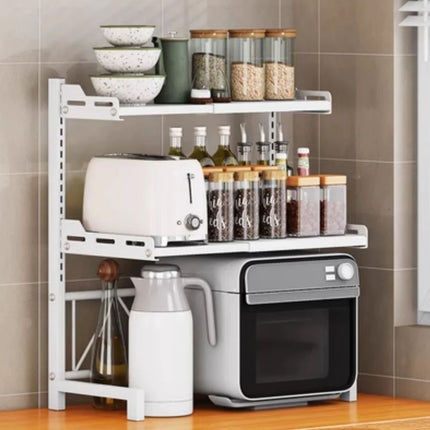 Scaffale cucina estensibile 3 ripiani per forno microonde multifunzionale