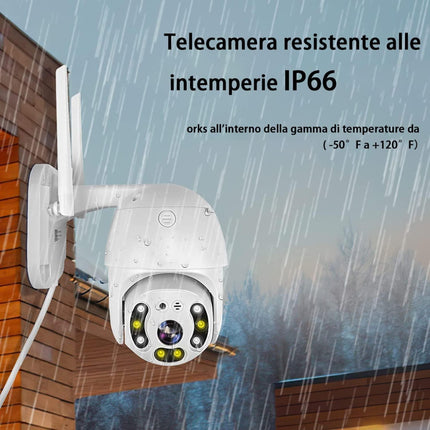 Telecamera di sorveglianza wireless wifi da esterno speed zoom motorizzata