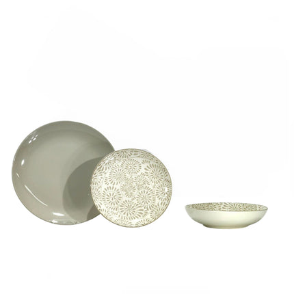 Servizio di Piatti Florenz Beige in Stoneware