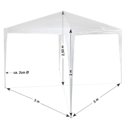 Gazebo con telaio in metallo e telo impermeabile 3x2 mt