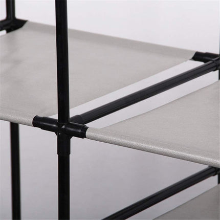 Stand Appendiabiti in Metallo con Asta Superiore e Ripiano Inferiore