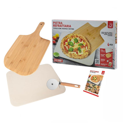 Pala per Pizza in Legno di Betulla SLIM 46x28 con Rotella e Piatto