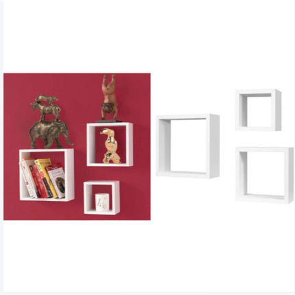 Set 3 Mensole Quadrate