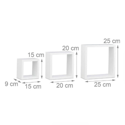Set 3 Mensole Quadrate