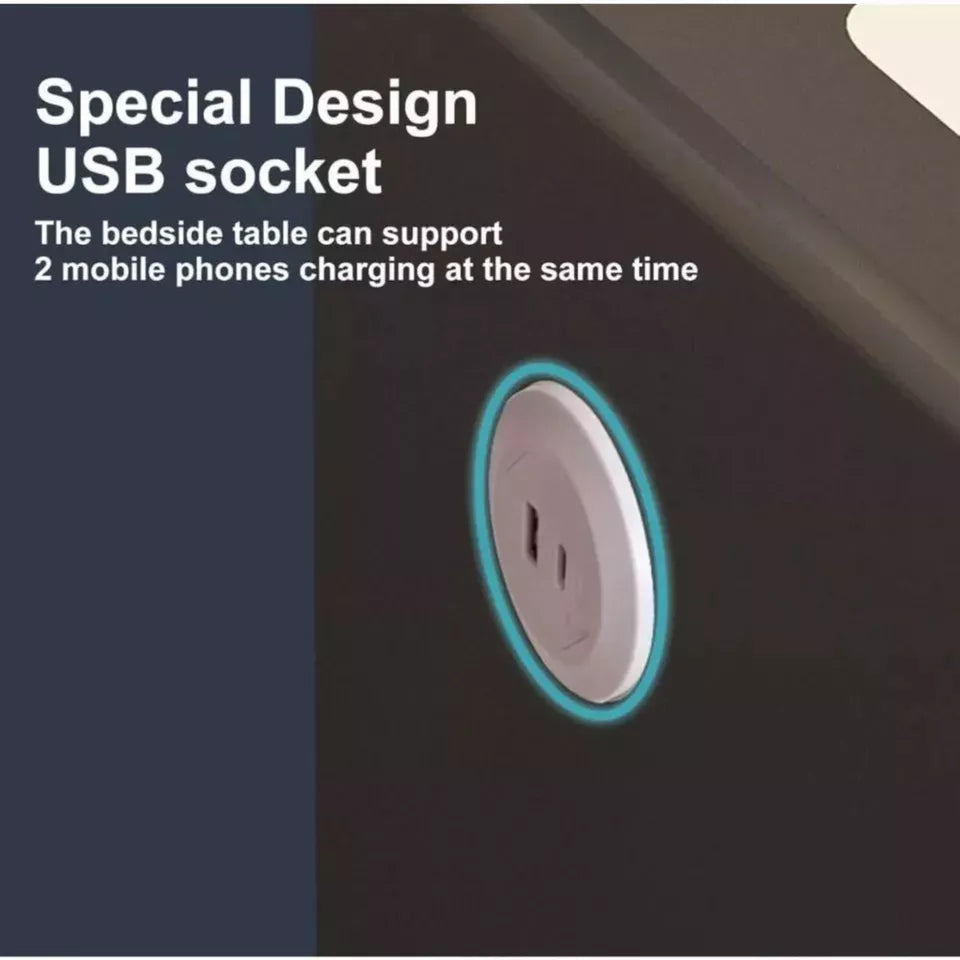 Gurexl Set di 2 comodini a LED con funzione di ricarica, comodino intelligente con 24 luci, dimmerabile, lucida credenza con 2 cassetti, sensore automatico USB Type-C, camera da letto, colore nero Gurexl Set di 2 comodini a LED con funzione di ricarica, comodino intelligente con 24 luci, dimmerabile, lucida credenza con 2 cassetti, sensore automatico USB Type-C, camera da letto, colore nero
