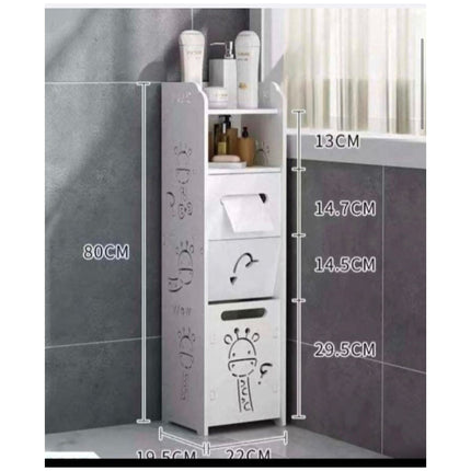 Mobile, armadietto da bagno salvaspazio cm 80x22x19.5