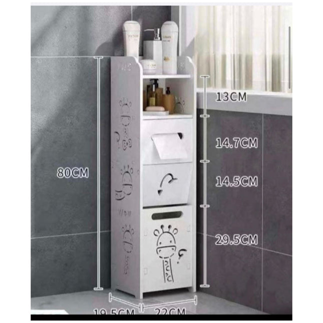 Mobile, armadietto da bagno salvaspazio cm 80x22x19.5