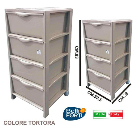 Belli e Forti Cassettiera 4 Cassetti dimensioni 39.50 x 38 x 82