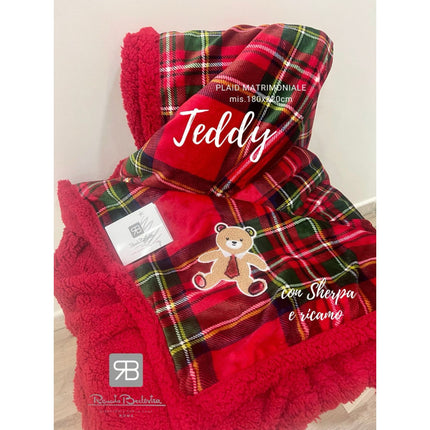 Plaid in Morbidissima Microfibra con Disegno Scozzese di Renato Balestra