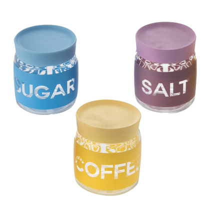 Set di Barattoli per Sale, Zucchero e Caffè - Bormioli