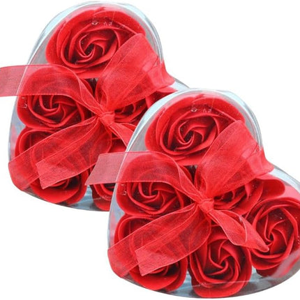 Box Con Scatola Cuore in PVC Con 12 Rose