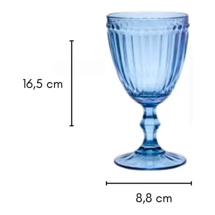 Cecaro Group – Set Bicchieri e Calici Olivia in Vetro Colorato - 6 Bicchieri da 300 ml + 6 Calici da 270 ml