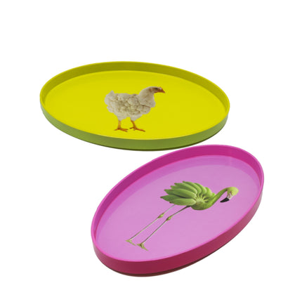 Vassoio Svuotatasche con Fondo Colorato e Stampa Collage della Linea WD Lifestyle