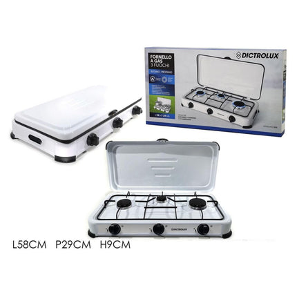 Fornello a 3 Fuochi: in Bianco e Nero