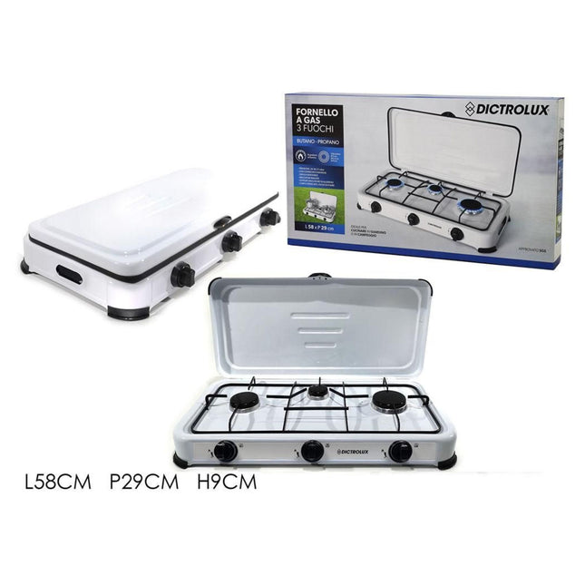 Fornello a 3 Fuochi: in Bianco e Nero