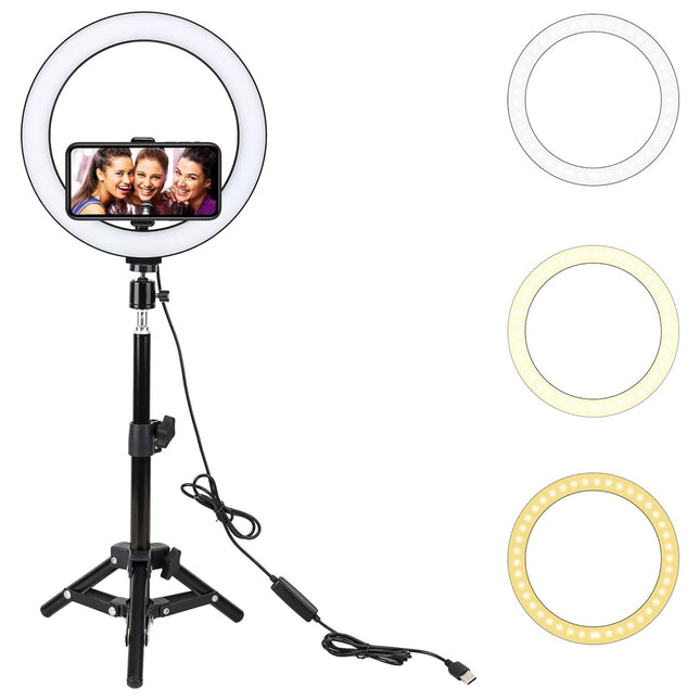 Esalta la Tua Bellezza con la Luce ad Anello e Treppiedi da 25 cm