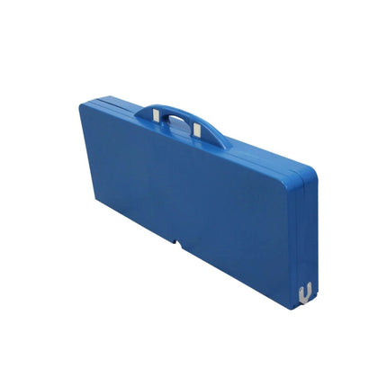 Set Tavolo Tavolino Pieghevole Pic Nic Campeggio Alluminio Con 4 Sgabelli Blu