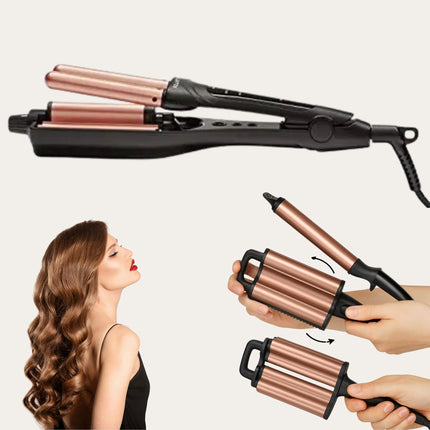 Piastra Per Capelli 2 in 1 Onde Larghe e Strette