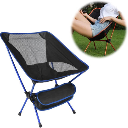Sedia da Campeggio Pieghevole in Acciaio e Poliestere – Colore Blu