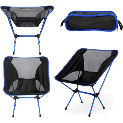 Sedia da Campeggio Pieghevole in Acciaio e Poliestere – Colore Blu