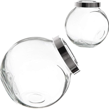 Barattolo Pandora C/C Metallo, Trasparente, Inox, 12 cm - Rocco Bormioli
