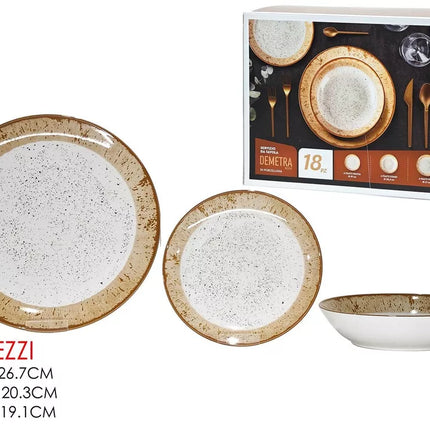 Servizio di Piatti 18 Pezzi - Demetra