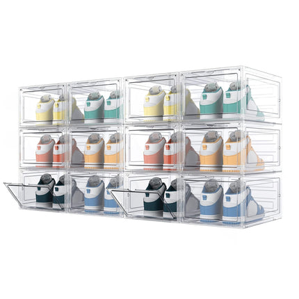 Organizzatore Porta Scarpe in Plastica Impilabile Pieghevole 32,6x24x14cm